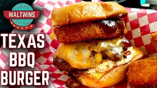 THIS BURGER IS A GAME-CHANGER! TEXAS BBQ BURGER ON THE GRIDDLE! CREAM CHEESE ON BBQ THICK BURGER