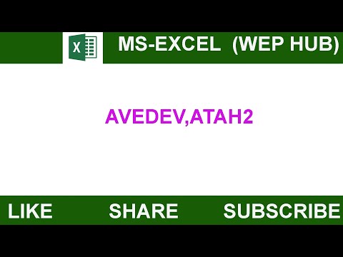 #FORMULA GOOGLE SHEET || AVEDEV,ATAH2 FORMULA || PART 10 ||
