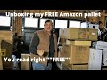 Unboxing my FREE Amazon Liquidation pallet/My free pallet is way better then my paid pallets.