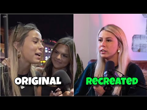 Hawk Tuah Girl VS Recreated Version