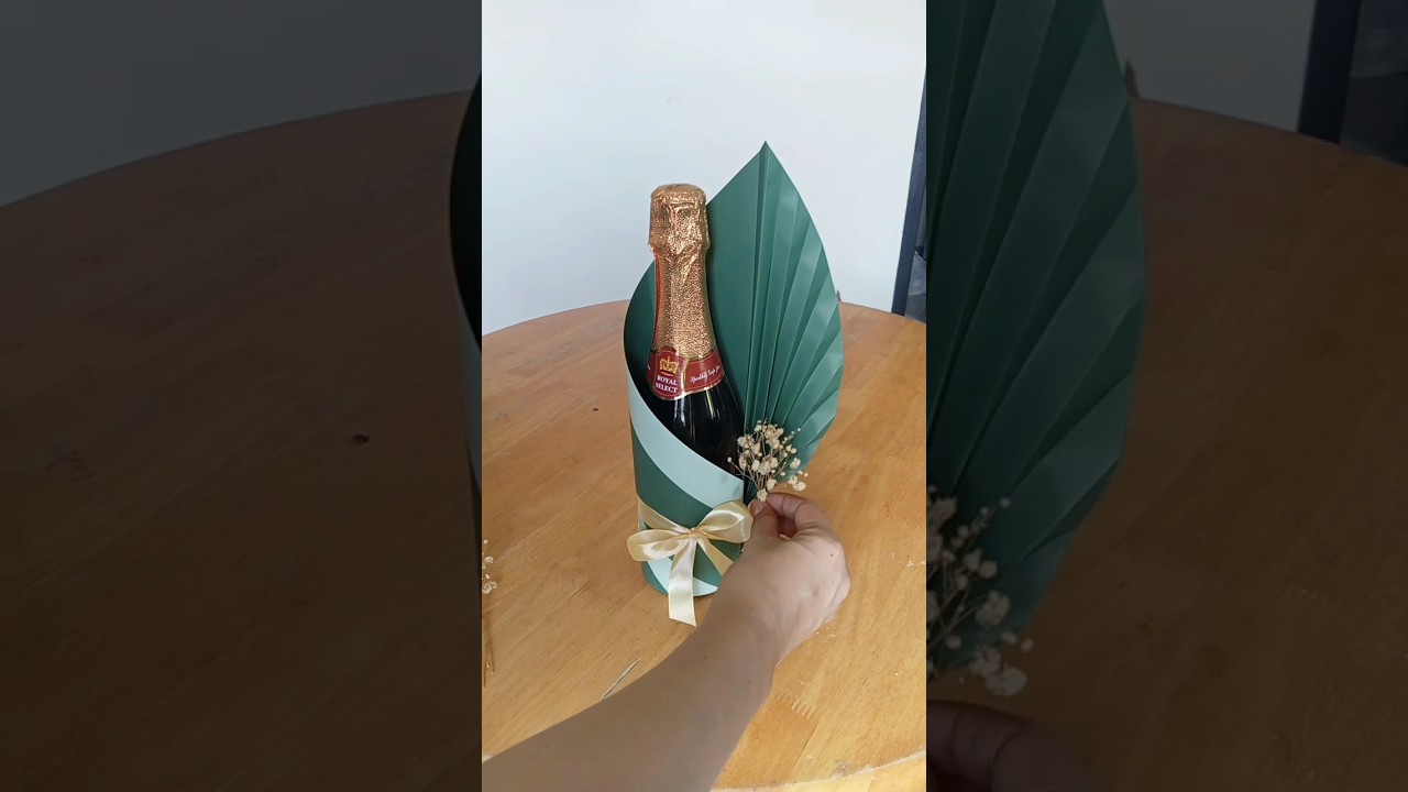 Wine bottle wrapping tutorial