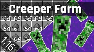 Mega Creeper Gunpowder Farm Tutorial | Minecraft Java 1.16 (The Nether Update)