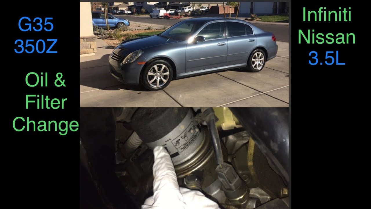 Oil Change G35 / 350Z Infiniti, Nissan - YouTube