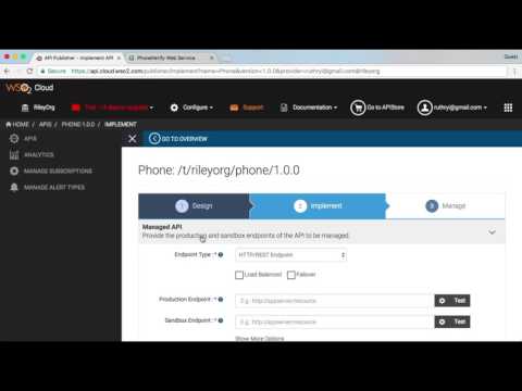 Create a simple API and publish to your web portal, WSO2 API Cloud Tutorial 1