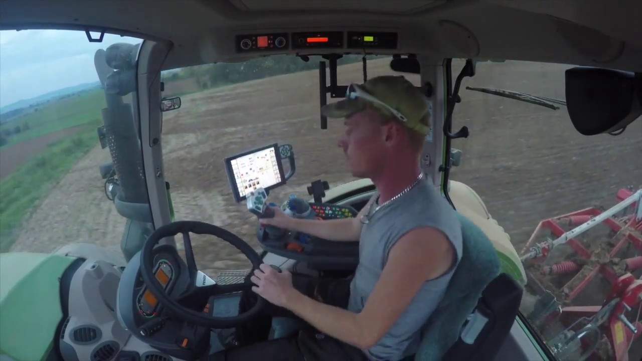 GO PRO Grubbern und säen mit Fendt 718 Vario 2017