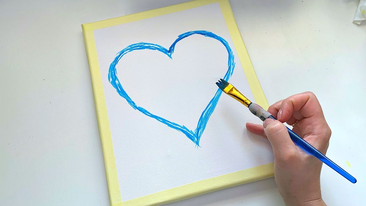 Love Art / Acrylic Paint 34 Using Masking tape ASMR ArtHome YouTube