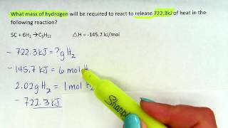 Using enthalpy to find mass