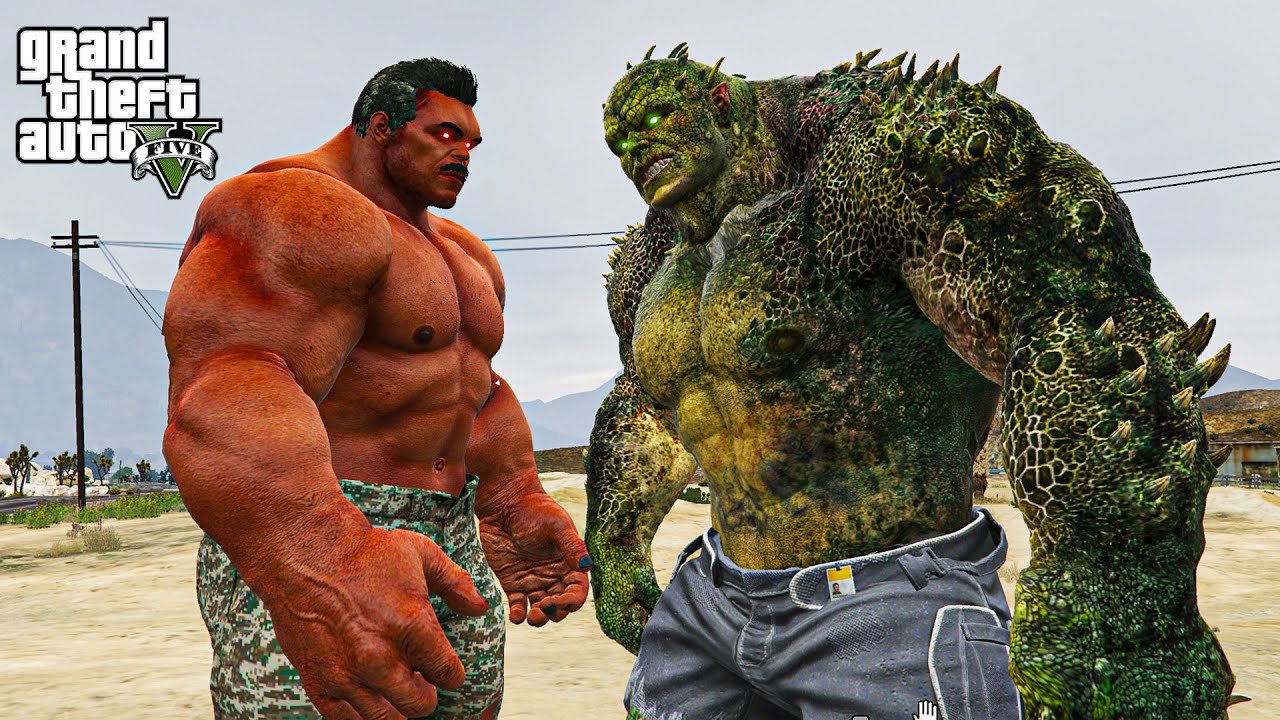 GTA 5 -  Red Hulk VS Abomination | Epic Death Battle!