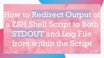 How to Redirect Output of a ZSH Shell Script to Both STDOUT and Log File from within the Script