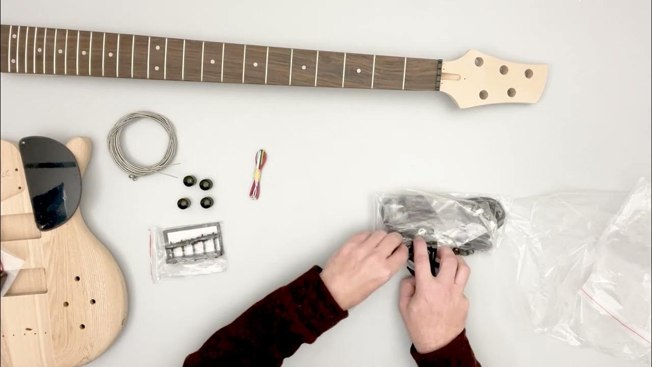 DIY Bass Guitar Kit Unboxing - VWB074 Vibeworks Guitars Build Your