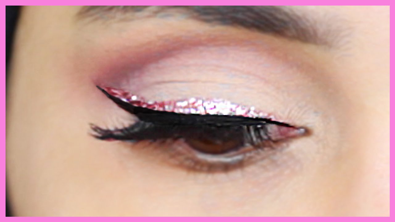 HOW TO APPLY GLITTER EYELINER! | Amena - YouTube