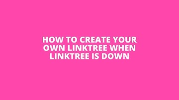How to create your own linktree when linktree is down