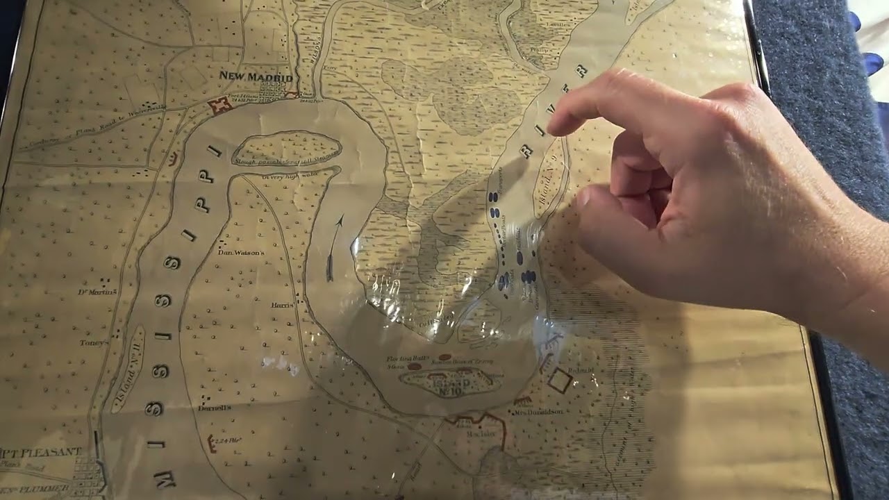 New Madrid, MO - Union digs a channel through sunken forest to avoid sailing past Confederates!