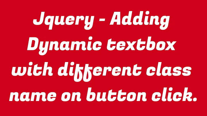 Adding Dynamic Textbox Via Button Click in Jquery