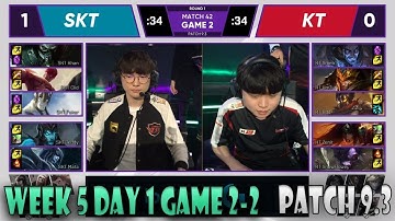 KT vs SKT Game 2 | W5D1 S9 LCK 2019 Spring | KT Rolster vs SK Telecom T1 - Patch 9.3