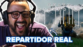 Repartidor real juega &quot;Death Stranding&quot;