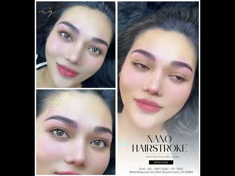 ✨Chân mày sợi Nano Hairstroke vừa dứt mũi kim cho chị gái xinh đẹp!!! #eyebrows #orangecountyca