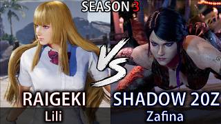 RAIGEKI (Lili) vs SHADOW 20Z (Zafina) - [Season 3] [Tekken 8] (REPLAY)
