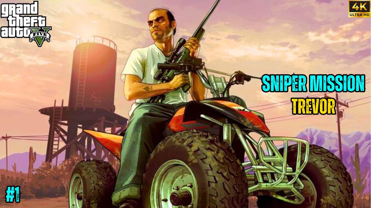 Grand Theft Auto V | Shoot Out The Lights Around The Watchtower | Sniper Mission Trevor