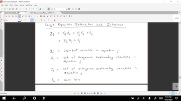 Simultaneous Equations Models: Estimation