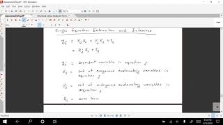 Simultaneous Equations Models: Estimation