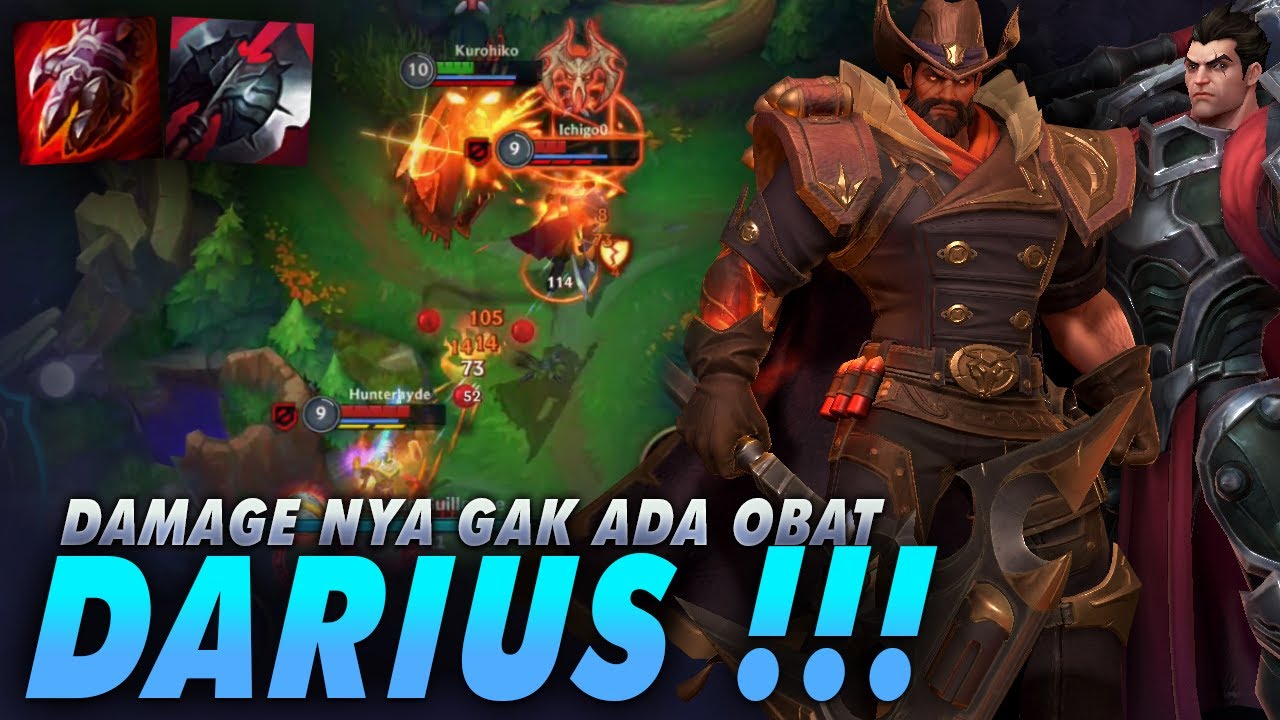 DARIUS HIGH NOON - Damage Gak Ada Obat, Ulti No Cooldown - Darius Wild Rift Indonesia