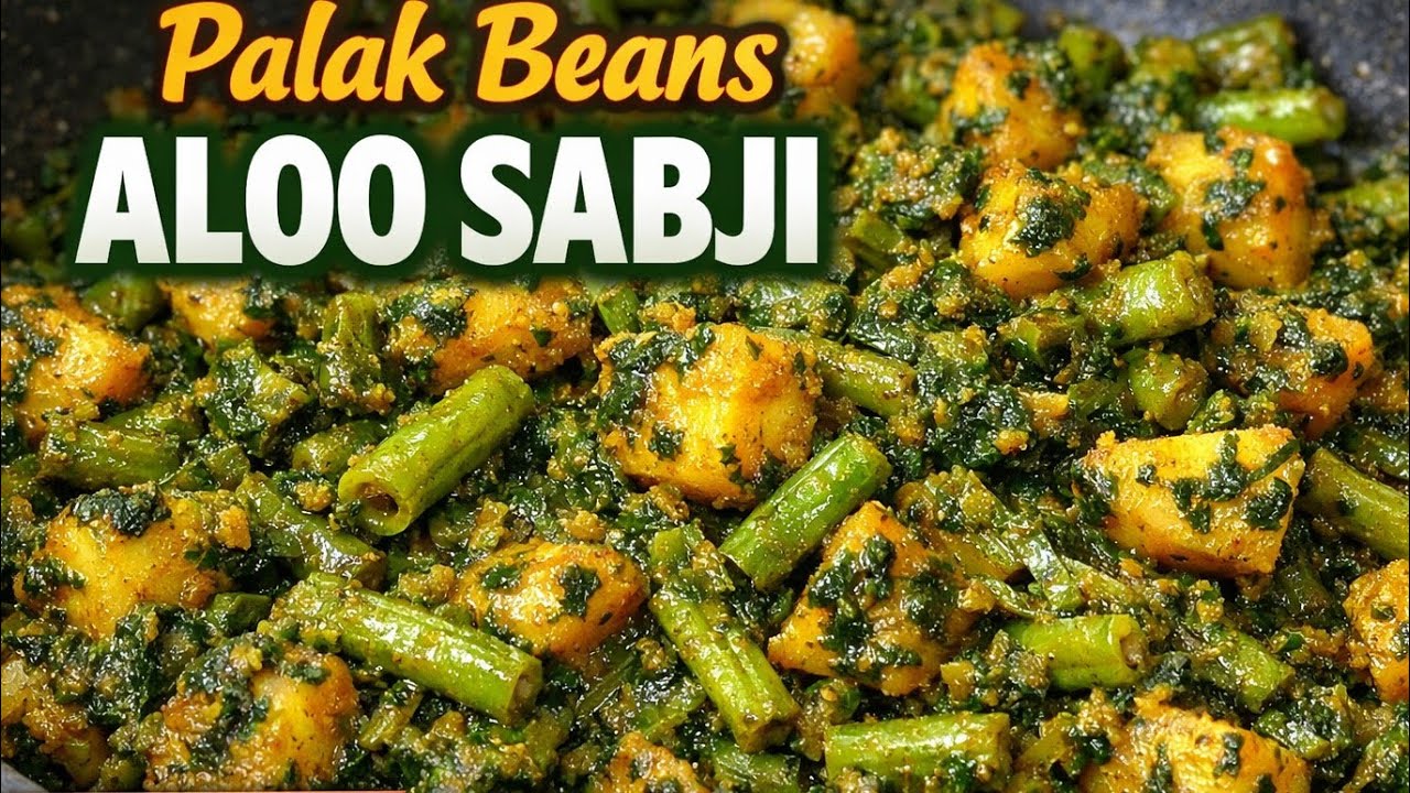 Palak Beans Aloo Sabji | Simple & Tasty Veg Recipe | Live Cooking | Nurej Home