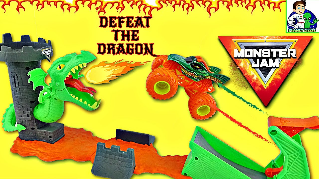 MONSTER JAM Dueling Dragon Playset - YouTube