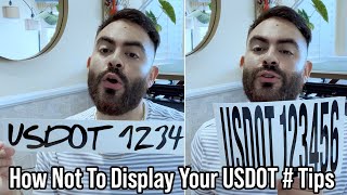 How NOT To Display Your USDOT Number Sticker Decal Lettering | Avoid These Mistakes Truckers Make
