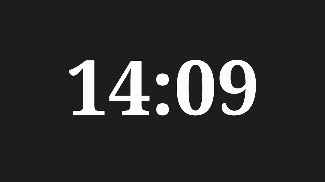 14 Minutes 9 Seconds Countdown Timer - YouTube