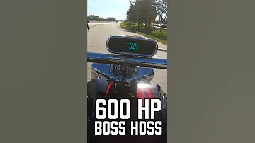 0-60 mph on a 600 HP Boss Hoss Motorcycle #Shorts