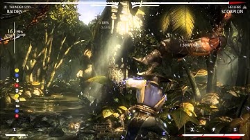 MKX Raiden Thunder God 47% one bar combo