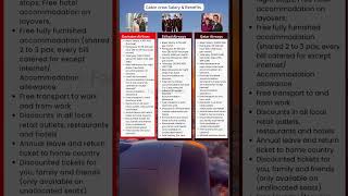 Cabin crew salary and benefits #cabincrewjobs #cabincrewcareer