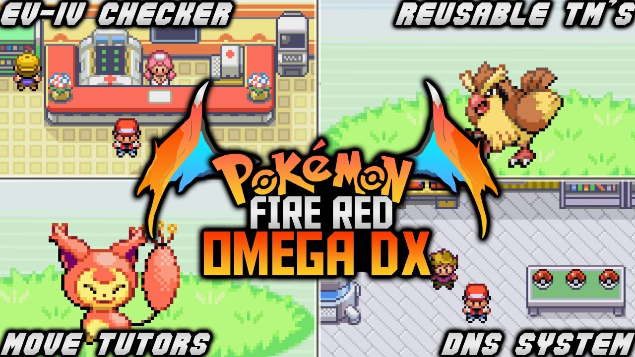 UPDATED] Pokemon Fire Red Omega DX ROM With DNS System, Checker, Reusable Type Chart! YouTube