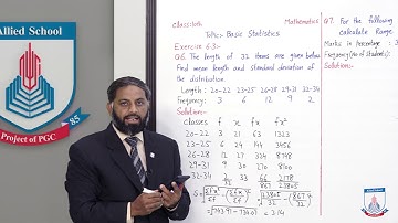 Class 10 - Mathematics - Chapter 6 - Lecture 07 Basic Statistics - Allied Schools