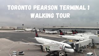 Toronto Pearson Airport Terminal 1 Walking Tour 2024 | YYZ International Airport