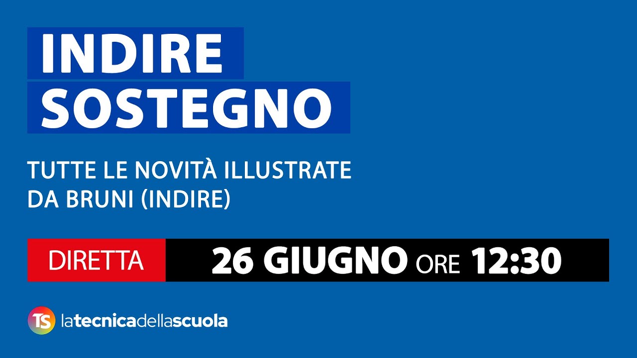 Indire sostegno: tutte le novità illustrate da Bruni (Indire)