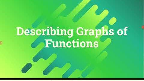 Section 2.1a: Describing Graphs of Functions