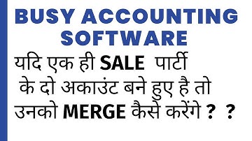 SALES ACCOUNT MERGE IN BUSY SOFTWARE
