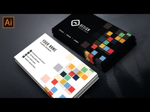 Mosaic Business Card Design In Adobe Illustrator