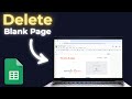 How To Delete Extra Page In Google Sheets