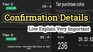 Meta Force TIER Extend || Live Explain Confirmation Details by Monuj Kumar Dutta.
