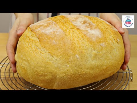 Рецепт ХЛЕБА без замеса теста или как испечь хлеб в домашних условиях