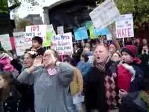 Rally Against Romney "Booo"