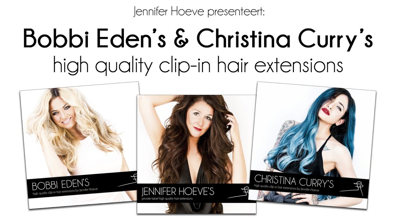 Clipin hair extensions van Bobbi Eden en Chistina Curry De