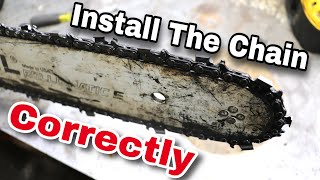 The RIGHT WAY To Install A Chainsaw Chain