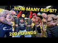 MOST REPS EVER WITH THE 200 POUND DUMBBELLS - YOU WON'T BELIEVE HOW MANY!