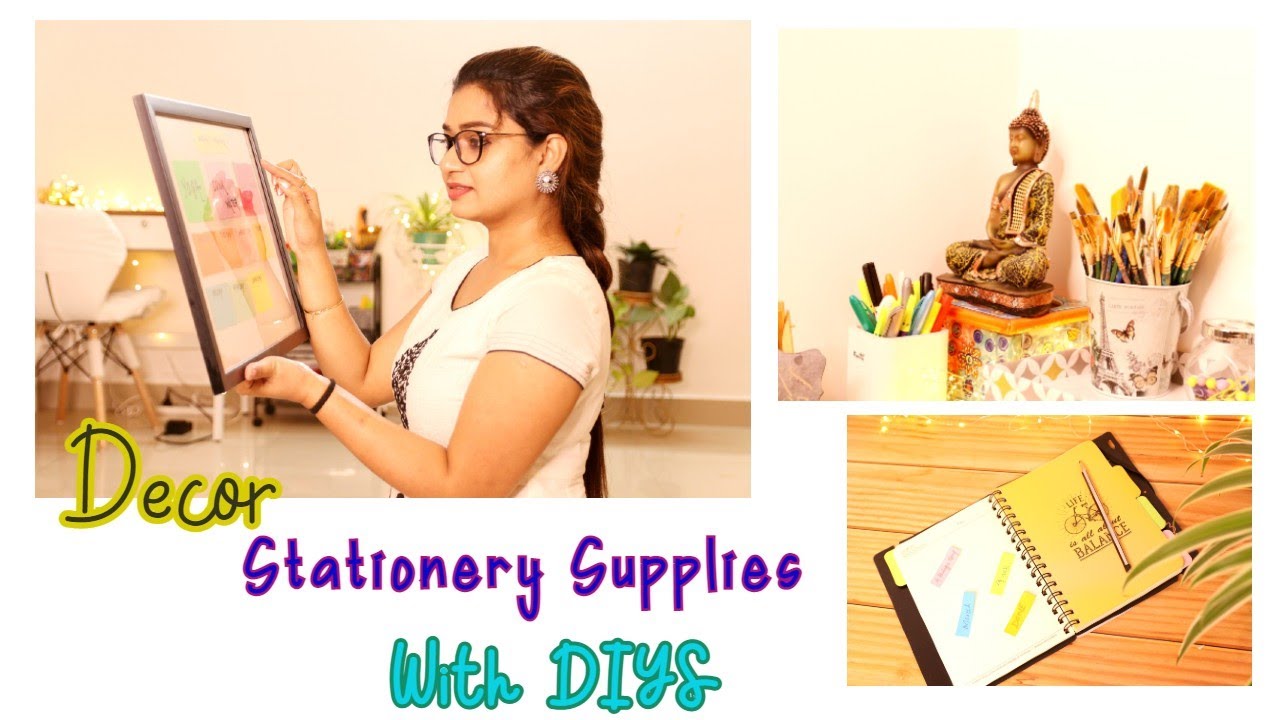DIY Workplace / Desk Decor Ideas From Waste Materials Stationery