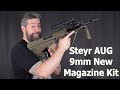 The new steyr aug 9mm full size magazine kit