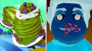 Pancake Run 🥞  vs Reverse gameplay ball Colour Run walkthrough , iOS Android New Update part : 1899 